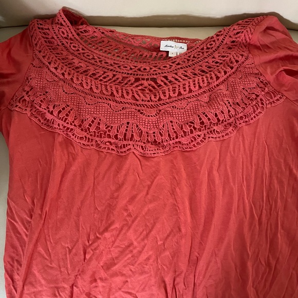 NWT Anthropologie orange shirt size L - Picture 4 of 4
